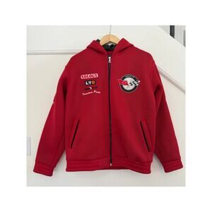 Corvette Motorsport Racing Full Zip Jacket Mens Size S/M Special Edition Red